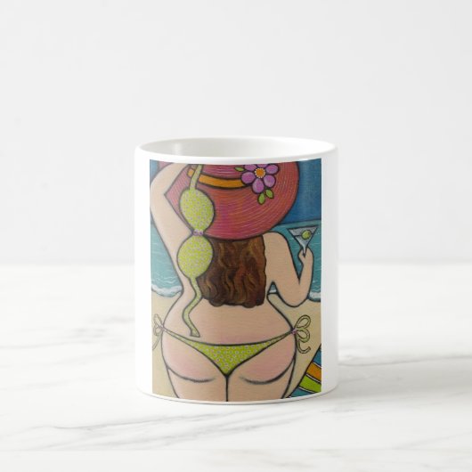 Mooi meisje in Bikini Koffiemok (Center)