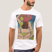 Mooi meisje in Bikini T-shirt (Voorkant)