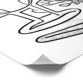 Mooi meisje in een café poster (Hoek)