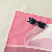 Mooi Meisje in een roze zonnebril Strandlaken (In situ)