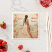 Mooi meisje in Sari gepersonaliseerd Servet (Insitu)