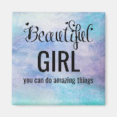 Mooi meisje Inspirerend Magnet (Voorkant)