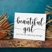 Mooi meisje, je kunt geweldige dingen doen Bord Fotoplaat (Zijkant)