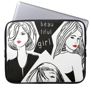 mooi meisje laptop sleeve