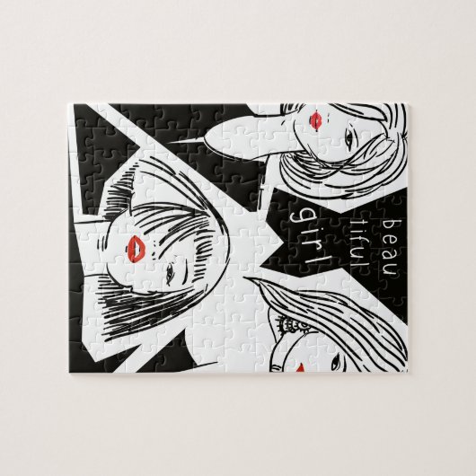 mooi meisje legpuzzel (Horizontaal)