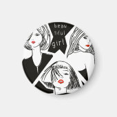 mooi meisje magneet (Voorkant)