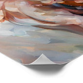 Mooi meisje met bloemen in haar Poster (Hoek)