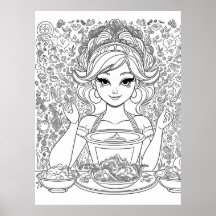 Mooi meisje met een kom