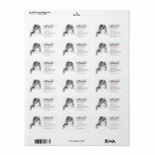 Mooi meisje met golvend haar en van de Make-up Etiket (Full Sheet)