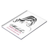 Mooi meisje met golvend haar en van de Make-up Notitieboek (Linkerzijde)