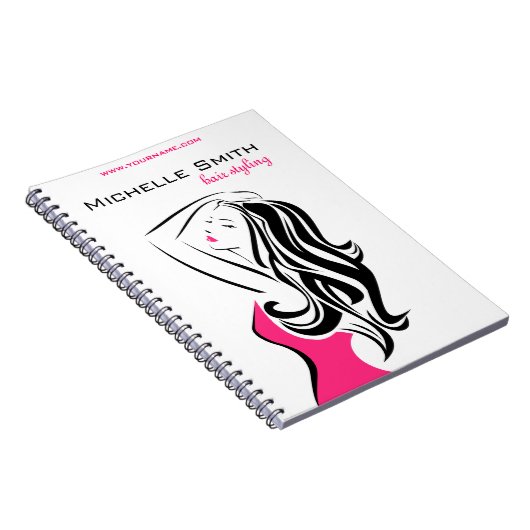 Mooi meisje met het golvende brandmerken van notitieboek (Rechterzijde)