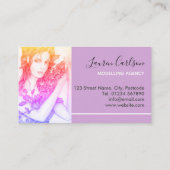 Mooi meisje met Ivy op haar handen Visitekaartje (Achterkant)