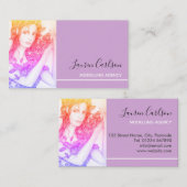 Mooi meisje met Ivy op haar handen Visitekaartje (Voorkant / Achterkant)