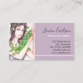 Mooi meisje met Ivy op handen en haar Visitekaartje (Achterkant)