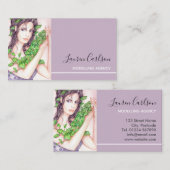 Mooi meisje met Ivy op handen en haar Visitekaartje (Voorkant / Achterkant)