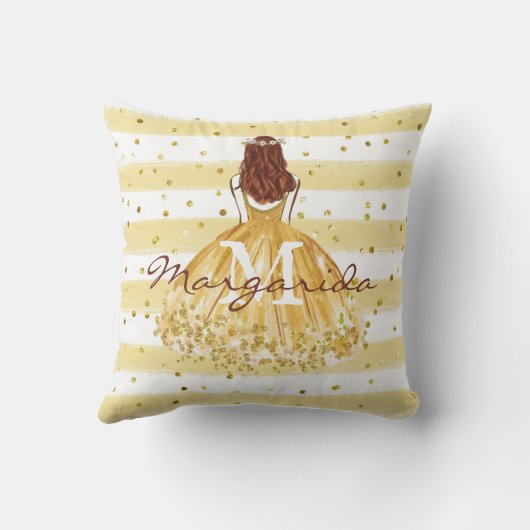 Mooi meisje met jurk kussen (Achterkant)