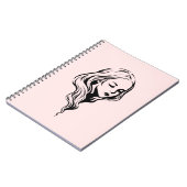 Mooi meisje met lange haar notitieboek (Linkerzijde)