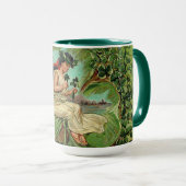 Mooi Meisje met Shamrocks Happy Mok (Voorkant rechts)