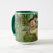 Mooi  Meisje met Shamrocks Happy Mok (Voorkant links)