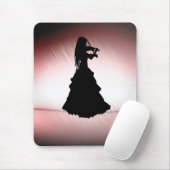 Mooi meisje met zigeunersport muismat (Met muis)