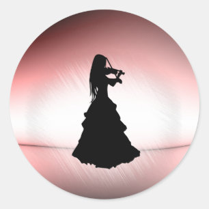 Mooi meisje met zigeunersport ronde sticker