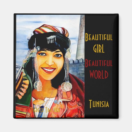 Mooi meisje, mooie wereld, Tunesische magneet (Voorkant)