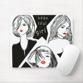 mooi meisje muismat (Met muis)