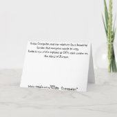 Mooi meisje orang-oetan kapsel kaart (Achterkant)