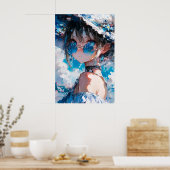 Mooi meisje poster (Keuken)