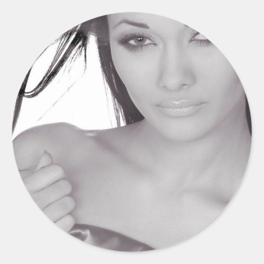 mooi meisje ronde sticker (Voorkant)