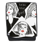 mooi meisje rugtassen (Voorkant)