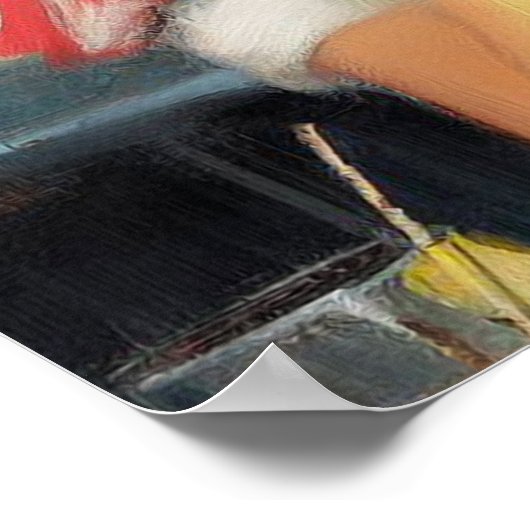  mooi meisje schilderij poster (Hoek)