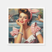  mooi meisje schilderij servet (Voorkant)