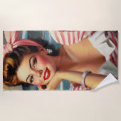  mooi meisje schilderij strandlaken (Voorkant)