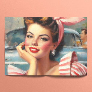 mooi meisje schilderij tissuepapier