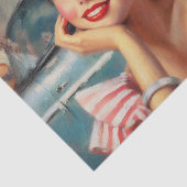  mooi meisje schilderij tissuepapier (Detail)