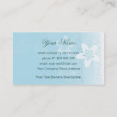 Mooi meisje Silhouette Blue Visitekaartje (Achterkant)