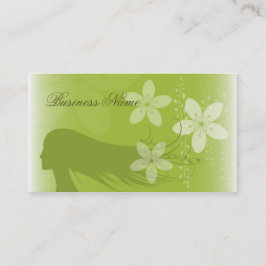 Mooi meisje Silhouette Green Visitekaartje