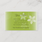 Mooi meisje Silhouette Green Visitekaartje (Achterkant)