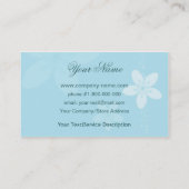 Mooi meisje Silhouette Pastel Blue Visitekaartje (Achterkant)