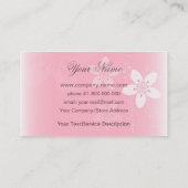 Mooi meisje Silhouette Pink Visitekaartje (Achterkant)