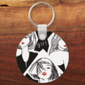 mooi meisje sleutelhanger (Voorkant)