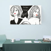 mooi meisje spandoek (Beurs)