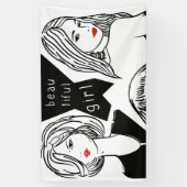 mooi meisje spandoek (Verticaal)