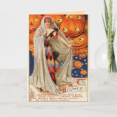  mooi meisje spook halloween Kaart (Voorkant)