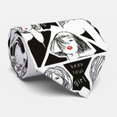 mooi meisje stropdas (Opgerold)