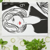 mooi meisje theedoek (Gevouwen)