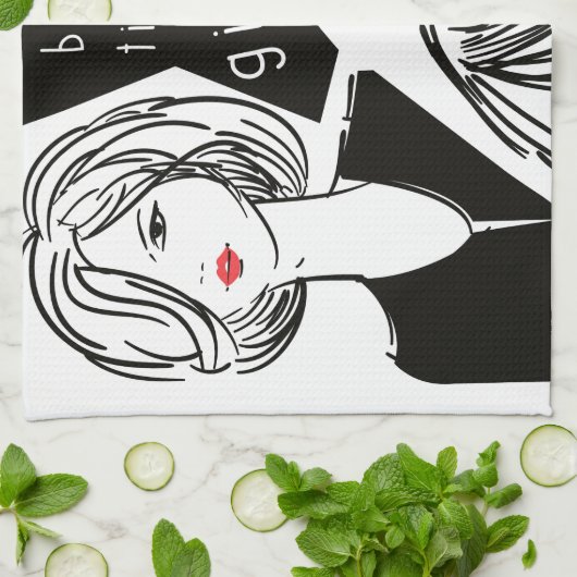 mooi meisje theedoek (Gevouwen)