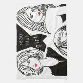 mooi meisje theedoek (Verticaal)