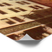 mooi meisje uit de jaren 40 in de stad poster (Hoek)